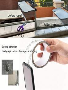 1 Roll Mosquito Net Repair Tape, Self-Adhesive Patch, Suitable For Dormitory Mosquito Nets And Curtain Damage, Waterproof Mesh Patch, Suitable For Doors And Windows Screens, Mosquito Net Repair Tape, Easy To Cut And Repair - A - View 8
