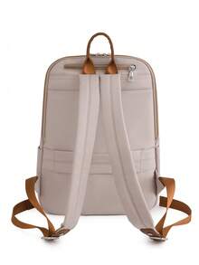 Mochila impermeable de gran capacidad, versátil y de moda - Beis - Ver 7