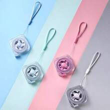 Retractable Soft Tape Measure With Hanging Cord And Button, Double-Sided CM/Inch Scale, Press-Lock, Ergonomic Design, Portable Ruler Suitable For Body Measurement, Sewing And DIY Crafts (Multi-Color), Back To School - Multiple Styles - View 1