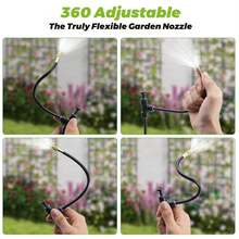 DIY Drip Irrigation Kit, Automatic Drip Irrigation System, 360° Flexible Garden Irrigation System, Garden Watering System, Adjustable Flexible Nozzle Copper Spray System, Suitable For Garden - A - View 7