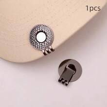 1pc Golf Hat Button Clip, Metal Material, Magnetic Hat Clip, No-Sew Adsorption Decorative Accessory, Suitable For Collar, Cuff, Pant Leg. Hat Fixing Buckle, Multi-Purpose Use, Holiday, Christmas, Birthday Gift, 6 Colors Available - A - View 14