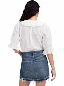 Madewell Women's 5 Pocket Postage Stamp Denim Mini In Croswell - Croswell Wash - View 2