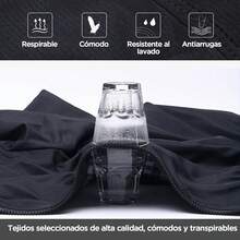 Chamarra Hombre Chaqueta Casual de Negocios Cuello Levantado Para Hombre Chaqueta Abrigos Informal Chaqueta de Senderismo - Azul - Ver 7