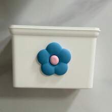 Cute Flower Magnetic Storage Box, No-Drill Wall-Mounted Storage Box, Strong Magnetic Refrigerator Storage Container, Suitable For Kitchen, Office, Bathroom, Desktop And More, Decorative Flower Magnetic Storage Box - Multicolor - View 9