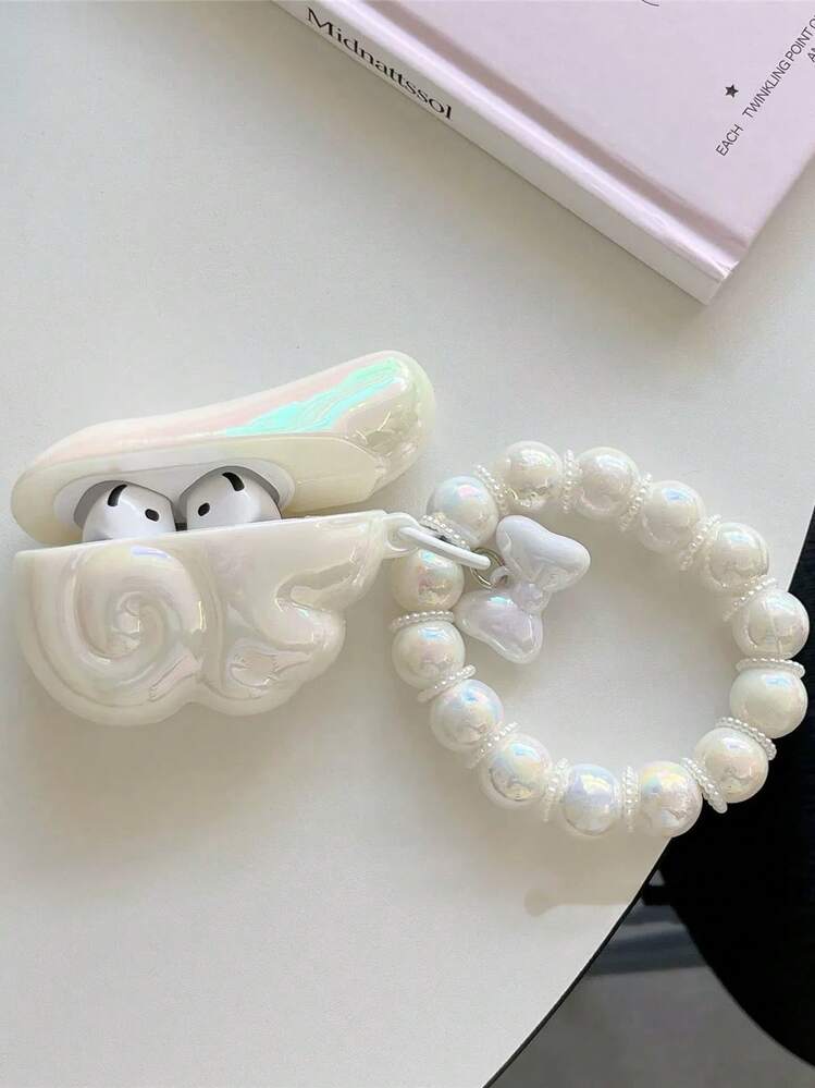 Ins Super Fairy Dreamy Laser Angel Wings Silicone Protective Case For AirPods 4/2/3/Pro, New 2nd/3rd Gen Apple Earphone Cover, Wireless Bluetooth, Girly Style, 5 - White - View 3