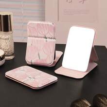 VINCAN Foldable Portable Makeup Mirror, Space-Saving Easy Storage Desktop Vanity Mirror, Suitable For Dressing Table, Bathroom And Student Dorm, Decorative Room Ornament, Perfect Gift For Birthday, Wedding And Valentine's Day - Black - View 5