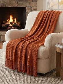 Daybed Cover Sets - Tassels In the Shape Of Small Diamonds, Caramel Colored. - View 5