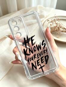 Vintage Christian Faith Slogan Print Clear Case Compatible With IPhone 13 15 16 17pro 17 14 17 17pro Max &Compatible With Samsung Galaxy/A54 A14 A15 S23 S24 S24ultra S25 A07 A17 S26 A57 - Multicolor - View 1
