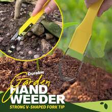 1 pieza Desherbador de mano de plástico duradero, punta de horquilla en forma de V resistente para arrancar fácilmente, herramienta manual de deshierbe simple y eficiente para césped, jardín & granja, excelente para deshierbe preciso en patio, macizo de flores, maceta y grietas estrechas - Varios estilos - Ver 4
