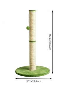Vertical Sisal Cat Scratching Post - Equipped With Hanging Plush Ball, Stable Round Base, Scratch And Wear Resistant, Indoor Kitten Climbing Tower, Anti-Slip Cat Nail Grinding Toy - Multicolor - View 10