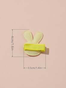 12pcs Baby Hair Clips, Cute Glitter Rabbit Head Design, Skin-Friendly Non-Snag Fabric-Wrapped Clips, Suitable For All Seasons, Daily Home Leisure, Holiday Party Celebration Gift, Fashionable Mom & Baby Essential, Perfect For Baby Photo Shoots - Multicolor - View 2