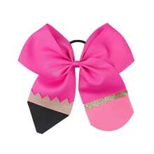 1pc Customized Pencil Bow Hair Accessory, Personalized Bow Hair Tie, Custom Women's Bow Hair Tie, Back To School Graduation Student Hair Accessory - Multicolor - View 19