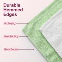 Wash Cloths 6/12/24 Pack, Super Soft & Skin Friendly Face Towel For Sensitive Skin, Reusable Washable Makeup Remover Cloth, 10x10 Inch Small Washcloths, Easy To Rinse Multicolor Facial Cleaning Cloth - Green - View 6