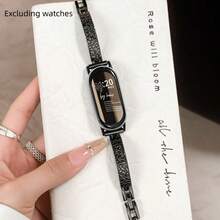 Daily Elegant Versatile Watch Band, Multi-Element, Light Luxury Elegant Niche High-End Ice Crystal Bracelet Design, Compatible With Xiaomi Band 10/9/8 Size, Quick Release Buckle Design, NFC Version Shared Function, Multi-Function High-End Smart Sports Couple Watch Band Accessory - Multicolor - View 14