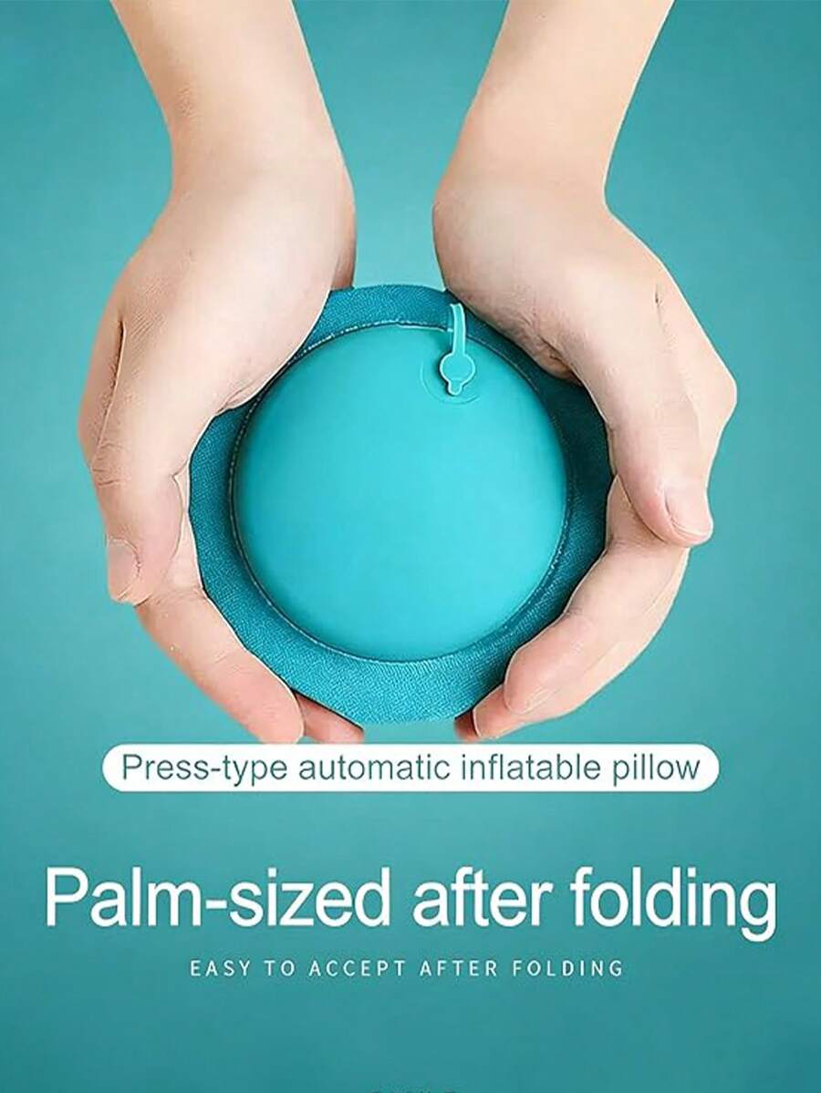 1 buah Bantal Leher Tiup Portabel untuk Perjalanan Luar Ruangan - Bantal Pesawat yang Cepat Mengembang, Penopang yang Ringkas dan Dapat Diatur, Cocok untuk Aktivitas Luar Ruangan, Penerbangan, Mobil, Kereta Api, Berkemah, Kantor - MultiWarna - View 1