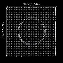 3件組迷你穿孔板，適用於2.6mm熔融像素珠，透明大號正方形、圓形、六角形模板，DIY熨燙熔融珠手工藝配件 - C - 查看 1