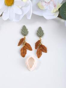 Leaf Shape Tiny Petal Clay Cutting Molds, Multipurpose Craft Supplies For Handmade Bohemian Earrings, Multi-Piece Polymer Clay Ornament DIY Kit - Leaf - View 12