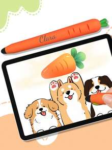 Customized Text LOGO Cute Carrot Shaped Stylus Pen, Suitable For Touchscreen Devices, High Precision And High Sensitivity, Compatible With IPad, Smartphones, Android Devices And Tablets, Suitable For All Universal Touchscreen Devices - Multicolor - View 4