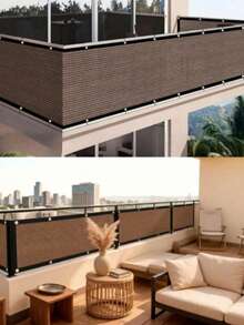 Fence Privacy Screen, Heavy Duty Outdoor Backyard Sun Shade & Windbreak Mesh, Privacy Fence Cover With Grommets, Outdoor Windproof Fence Privacy Screen, Backyard UV Protection - Multiple Styles - View 3