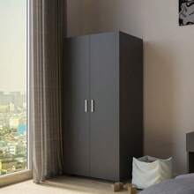 Kids 2-Door Wardrobe - White - View 10