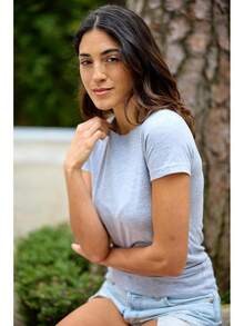 Alfani Playera Manga Corta para Mujer 3Pack, Cuello Redondo, 100% Algodon - Negro - Ver 3