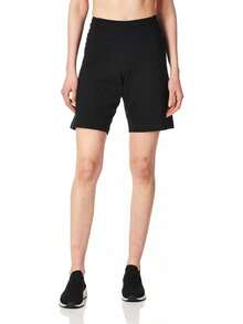 Danskin Bermudas Essential Side Shirred Bermudas para Mujer - Carbón gris jaspeado - Ver 6