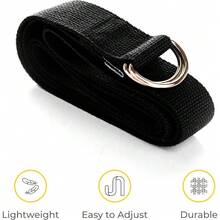 10-Pack Yoga Strap, 8-Foot Yoga Straps With Anti-Slip D-Ring Buckle, Adjustable Leg Stretching Strap, Exercise Stretch Strap For Muscle And Hamstring Stretch - Black - View 4