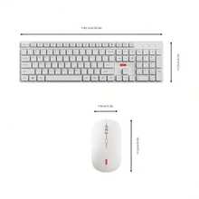 Conjunto de teclado y ratón inalámbrico de modo dual profesional Lenovo con compatibilidad universal con portátil, PC, escritorio, tableta a través de una construcción ligera y duradera con un diseño simple y elegante para mejorar la productividad - Ver 9