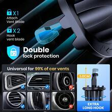 1 pieza Soporte universal multifunción para teléfono de coche de ABS negro, soporte de teléfono para rejilla de ventilación del coche, soporte de teléfono para navegación - A - Ver 4