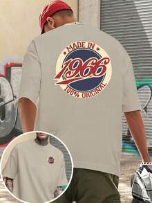 Camiseta de manga corta para hombre, estilo% de 1966, estampada por ambos lados. - Negro - Ver 7