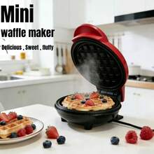 RAF Mini waflera eléctrica, máquina de horneado de desayuno para el hogar con calentamiento de doble cara, electrodoméstico de cocina pequeño para cocinar postres, cocina, cocina, evento de descuento de productos de verano - Tipo de Enchufe A USA (110-127V) - Ver 4