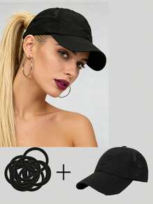 Gorra de Béisbol Viral Slim Face de Color Sólido, Estilo Urbano, Casual, Protección Solar, Gorra Hip Hop Unisex - Multicolor 2 - Ver 1