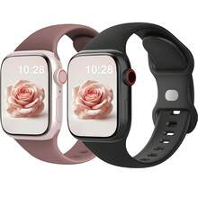 2pcs Replacement Watch Bands For Apple Watch, Slim Butterfly Buckle, Soft & Comfortable, Waterproof, Non-Fading, Adjustable Silicone Material, Suitable For Daily Wear, Outdoor Activities, Compatible With Watch Series 11 10 9 8 7 6 5 4 3 2 1 SE Ultra - Multicolor - View 13