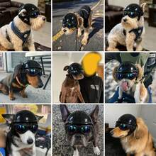 Adjustable Pet Helmet And Goggles Set, UV Protection Anti-Collision Dog Helmet Suitable For Dogs, Cats Outdoor Motorcycle Riding, Dog Supplies, Cat Toys, Cat Accessories - Multicolor - View 3