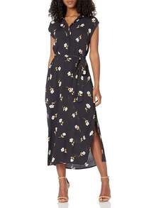 Vestido Midi  Lovely Ways con Botones Frontales, Vestido Informal para Mujer - Rojo (Red Clay) - Ver 1