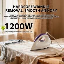 Setrika Listrik Rumah Tangga SOKANY 119, Daya Tinggi 1200W, Penghilang Kerutan Kuat, Pelat Alas Keramik Anti Lengket, Setrika Presisi, Pembentukan 3D, Cocok Untuk Rumah/Toko Pakaian/DIY Kerajinan Tangan dan Lainnya - Putih - View 3