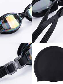 Streamlined Swim Goggles With Comfortable Nose Clip And Ear Plugs Set Stretchy Swim Cap For Vacation Cruisers Ergonomic Adult Swim Goggles To Hold Clear Vision Under Water Beach Essentials Swimming Pool Stuff Vacation Accessories For Women - Swimming Goggles - View 5