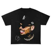 Camiseta Gráfica de  – Ropa Urbana Unisex de , Ropa para Fans de R&B - Negro - Ver 1