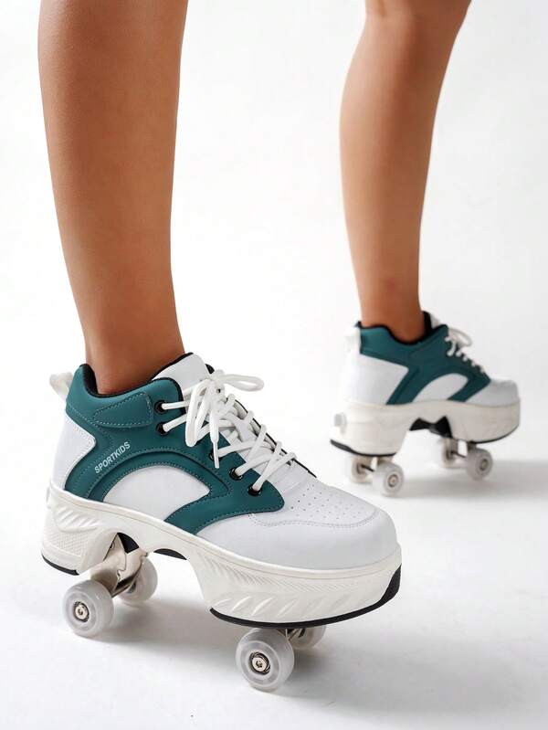New Kids' Roller Shoes With Wheels, Boys' Sports Shoes, Outdoor Roller Shoes, Girls' Sports Shoes, Versatile Roller Shoes For Children