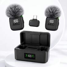HITOZON Professional Wireless Lavalier Microphone Compatible With Iphone//Android – Plug & Play, 30H Battery With Charging Case, Intelligent Noise Cancellation For Video Recording, Vlogging & Live Streaming - View 1