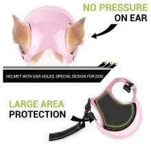 Adjustable Pet Helmet And Goggles Set, UV Protection Anti-Collision Dog Helmet Suitable For Dogs, Cats Outdoor Motorcycle Riding, Dog Supplies, Cat Toys, Cat Accessories - Multicolor - View 4