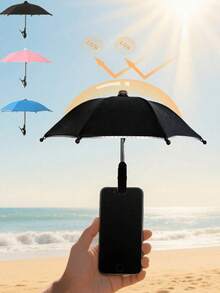 Shading Phone Umbrella For Sun With Flexible Clip To Block Direct Sunlight Compact Outdoor Phone Sun Shade Shield For Motorcyclists And Hikers Handy Mini Umbrella For Phone Perfect For Park Relaxing Summer Travel Beach Umbrella Vacation Essentials - Cell Phone Umbrella - View 2