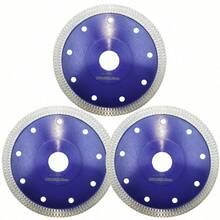3pcs 5-Inch Ultra-Thin Diamond Saw Blades, For Ceramic Cutting, Brand New Grid Pattern Segmented Edge, No Chipping, Ultra-Thin And Durable, Suitable For Cutting Tiles, Ceramics, Granite With Grinder - B - View 9
