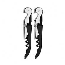 Professional Waiters Corkscrew Wine Key, Heavy Duty Stainless Steel Bottle Opener With Foil Cutter, Ergonomic Black Grip For Sommelier Bartender Gift - View 12