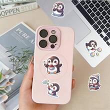 50pcs Cute Penguin Cartoon Stickers/Vinyl Material/Suitable For Car Decals/Bumper Stickers/Laptop Stickers/Can Be Used As Party Gifts And Rewards To Share With Friends - Multicolor - View 8