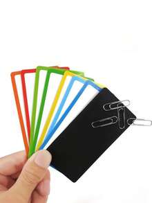 Colorful Border Magnetic Erasable Refrigerator Label Stickers, Creative Mini Magnetic Blackboard Memo Pads, Classification Label Stickers, Home Storage Food Memo Document Classification Magnetic Note Pads Set, Back To School - Multicolor - View 2