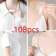 108/36pcs Non-Slip Clothing Tape, Fashion Adhesive Bra Strap Covers, Dress Strap Fixers, Double-Sided Wardrobe Tape, Back To School And Party Outfit Essentials - All Products Designed To Prevent Clothing Exposure And Ensure Secure Fit - A - View 14