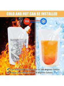 Reusable Beverage Bag, Plastic Material, Leak-Proof, Suitable For Juice, Drinks, Camping And Outdoor Activities - Multicolor - View 6