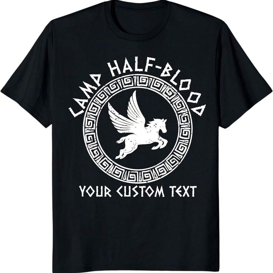 Custom Camp Half Blood Shirt, Greek Mythology Camping Crew T Shirts, Demigod Tee, Chronicles Branches Shirts - Black - View 1