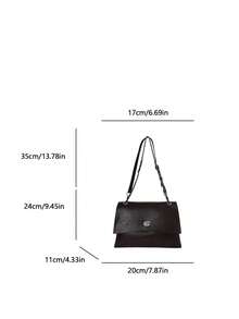 Premium Oil Wax Leather Chain Bag 2026 Spring New Vintage Distressed Texture Metal Lock Shoulder Crossbody Bag - Coffee - View 6